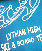 Single colour logo on school hoodie